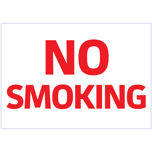 No Smoking Stickers Vinyl Red On White
